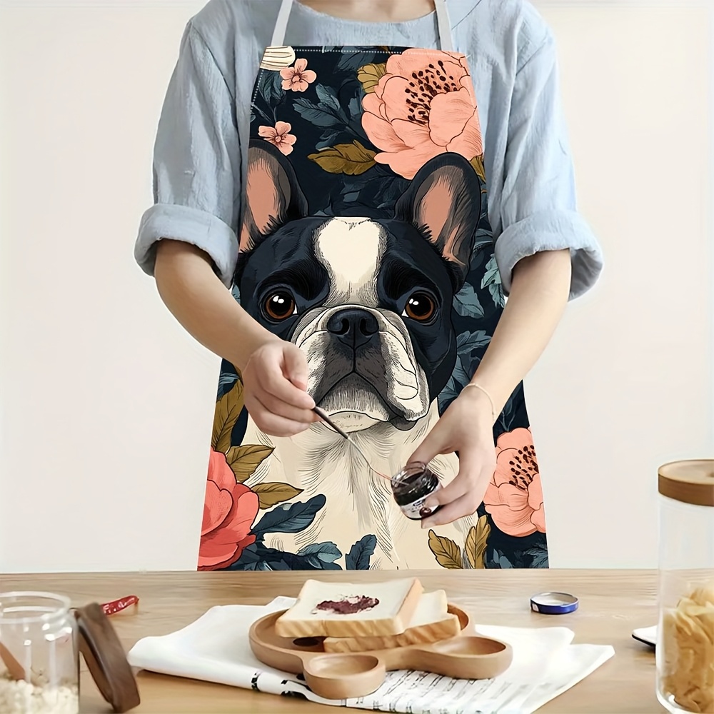 Kitchen Baking Gift Ideas - Fartuch z motywem buldoga francuskiego -