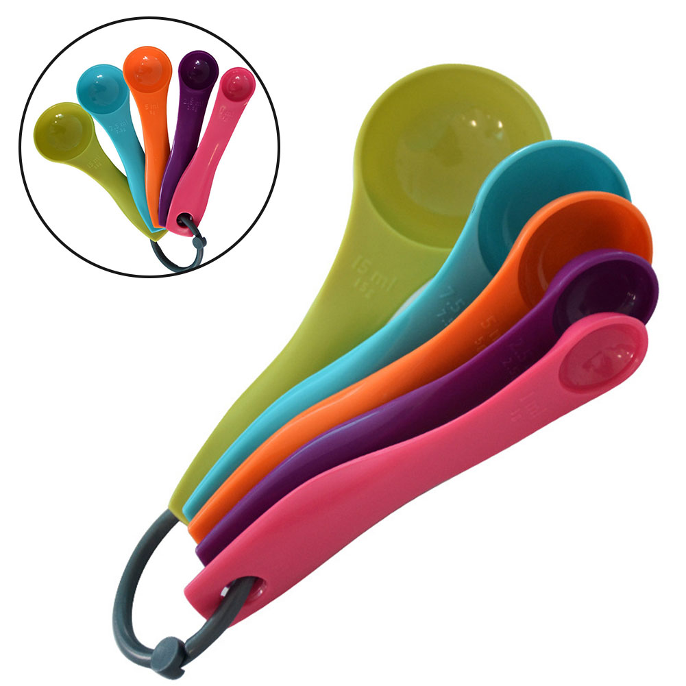 Kitchen Baking Utensil Set - 5-częściowa kolorowa łyżka do soli i