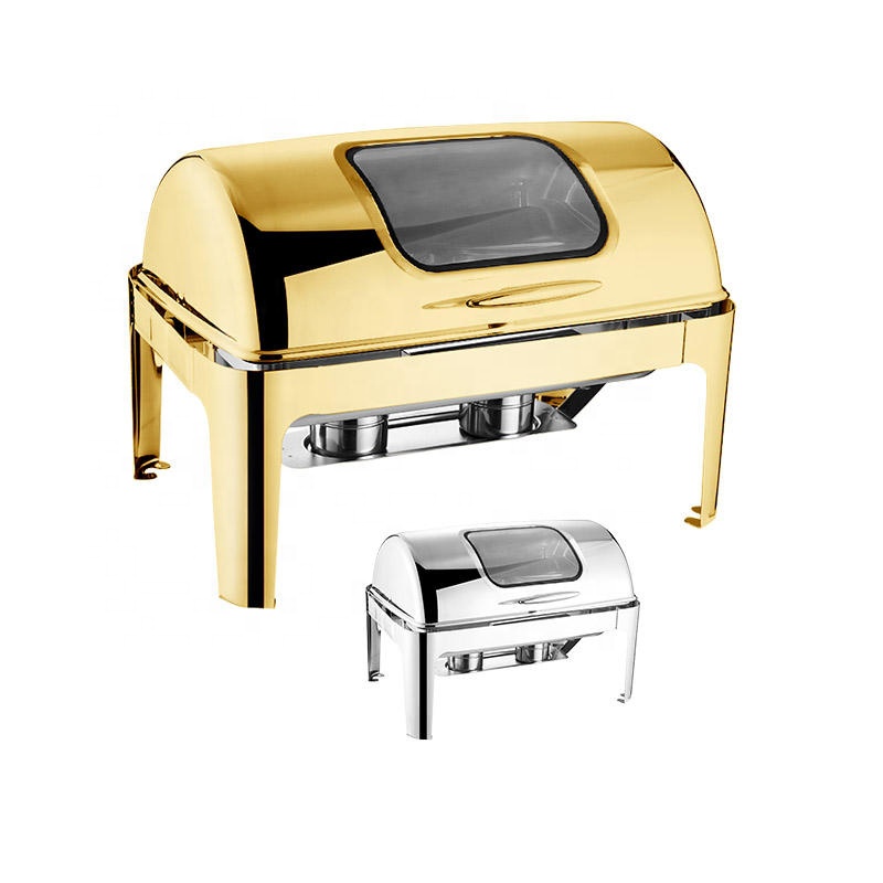 Kitchen Baking Utensil Set - Luksusowy prostokątny chafing dish ze stali