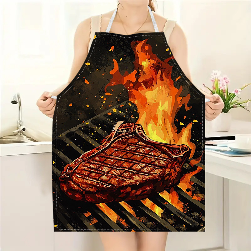 Kitchen Baking Gift Ideas - Fartuch do grillowania steków z nadrukiem