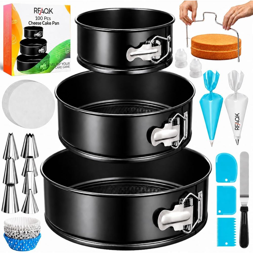 Springform Pan Set - Zestaw 100 elementów do pieczenia ciast: