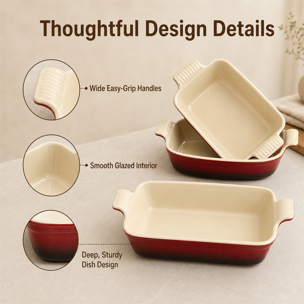 Prostokątna kamionkowa naczyni – Kitchen Baking Table recenzja i cena