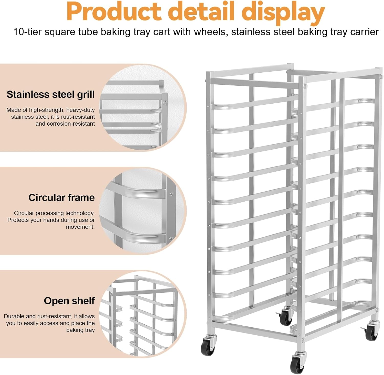 Komercyjny wózek do pieczenia  – Kitchen Baking Trolley recenzja i cena