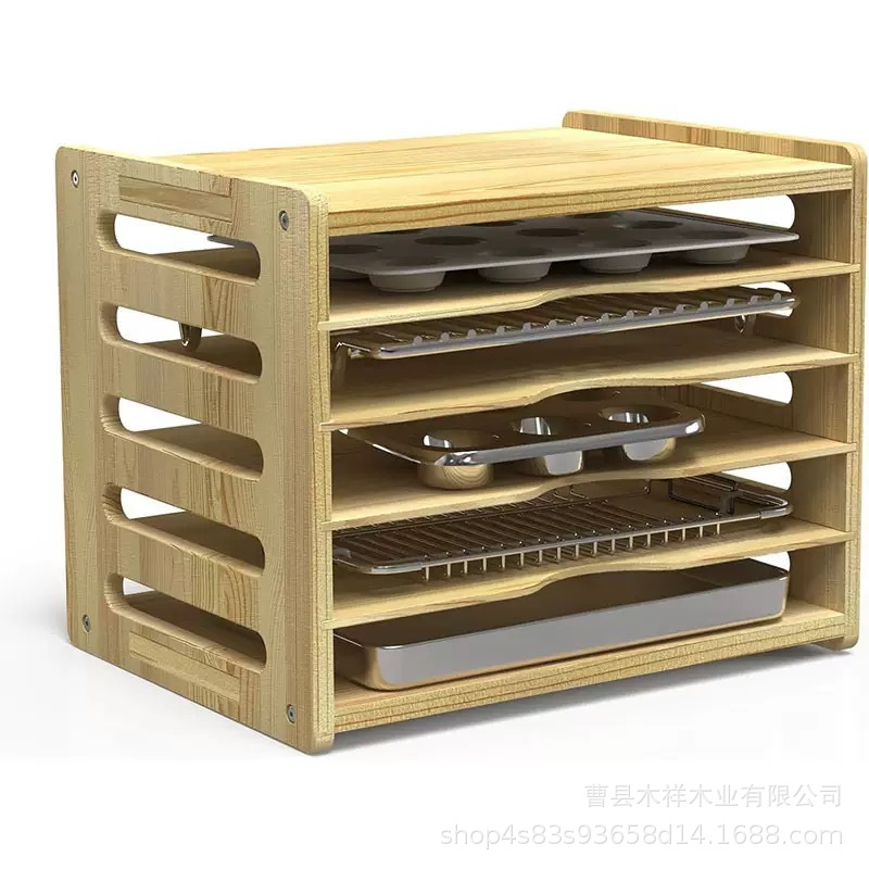 Regał kuchenny z litego drewna – Kitchen Cabinet Baking Organizer recenzja i cena