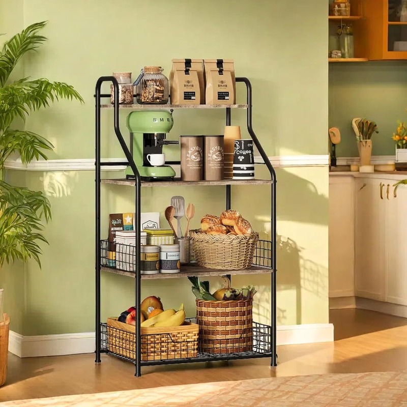 Czteropółkowy regał z drewna ż – Kitchen Baking Table recenzja i cena