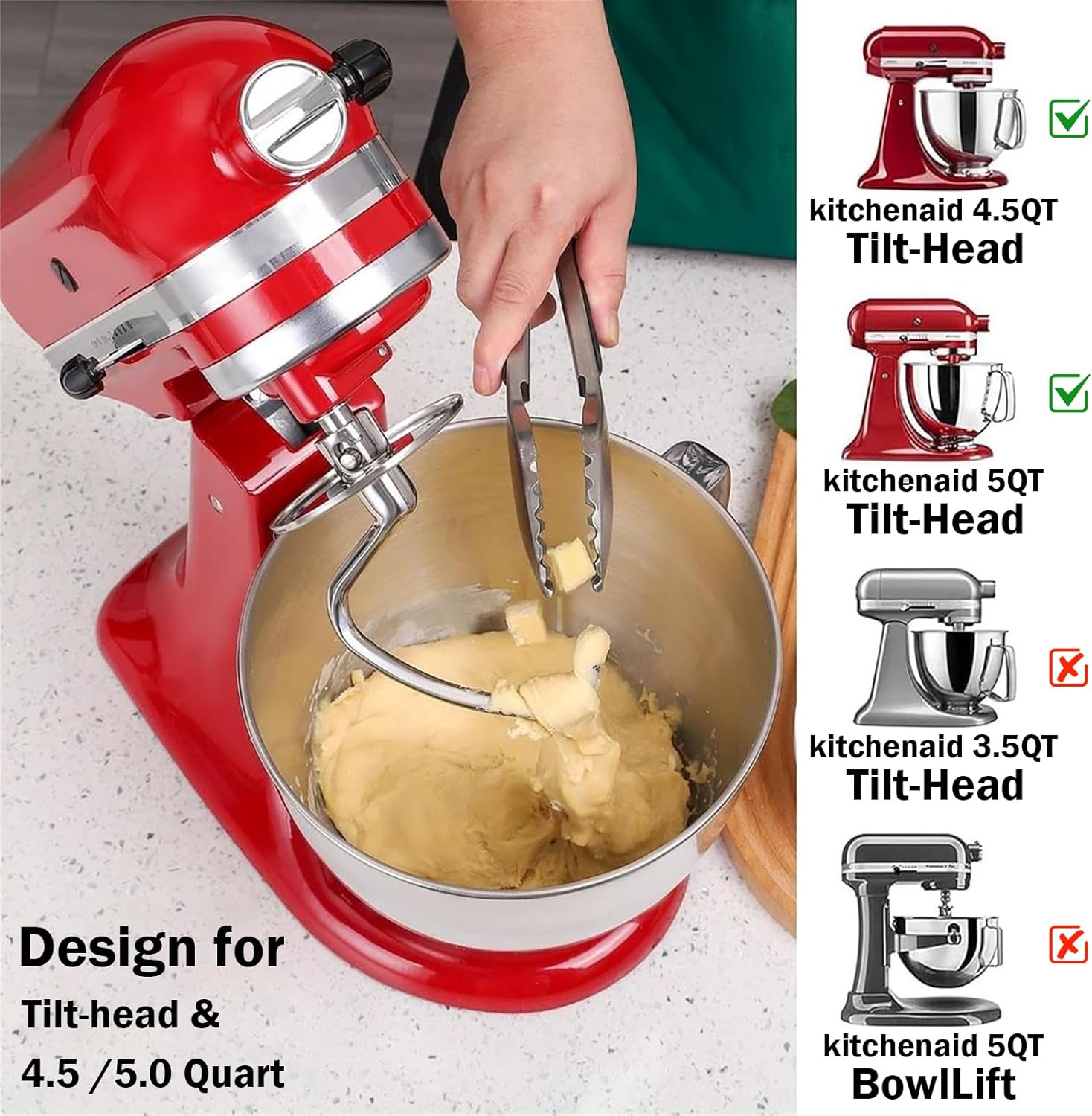 Hak do ciasta ze stali nierdze – Kitchenaid Baking Set recenzja i cena