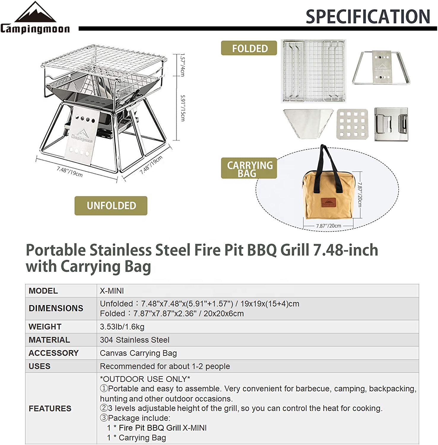 Campingmoon Outdoor Camping Bb – Mini Kitchen Baking recenzja i cena
