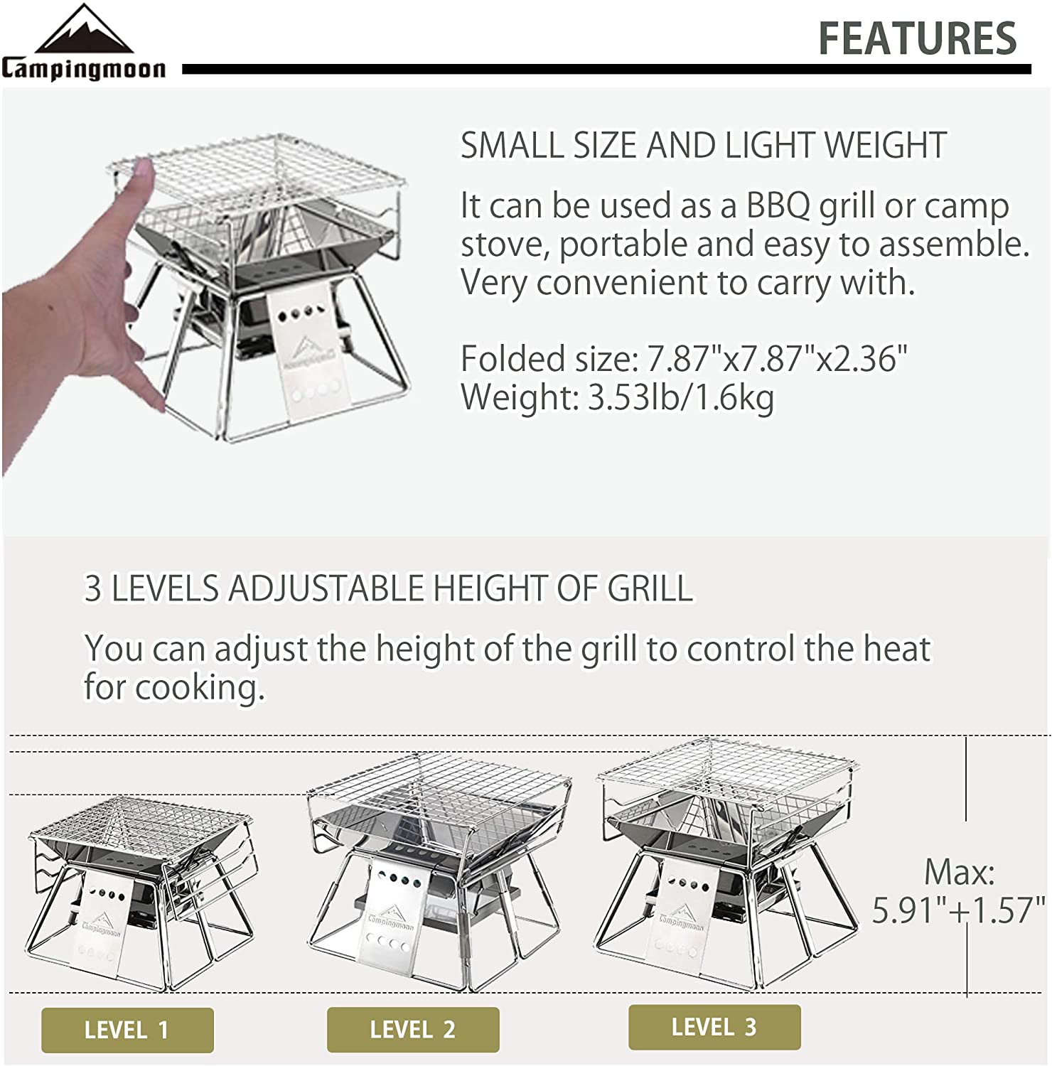 Campingmoon Outdoor Camping Bb – Mini Kitchen Baking recenzja i cena