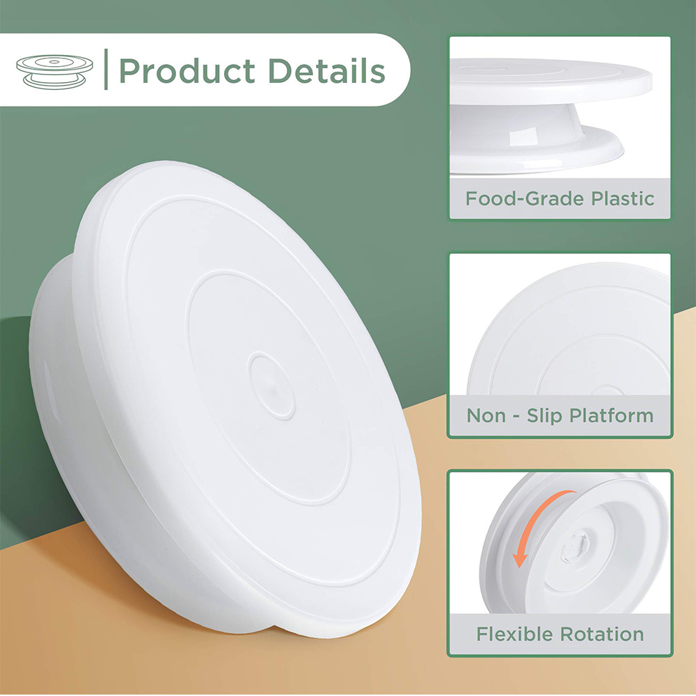 Plastikowy gramofon do ciasta  – Kitchen Baking Table recenzja i cena