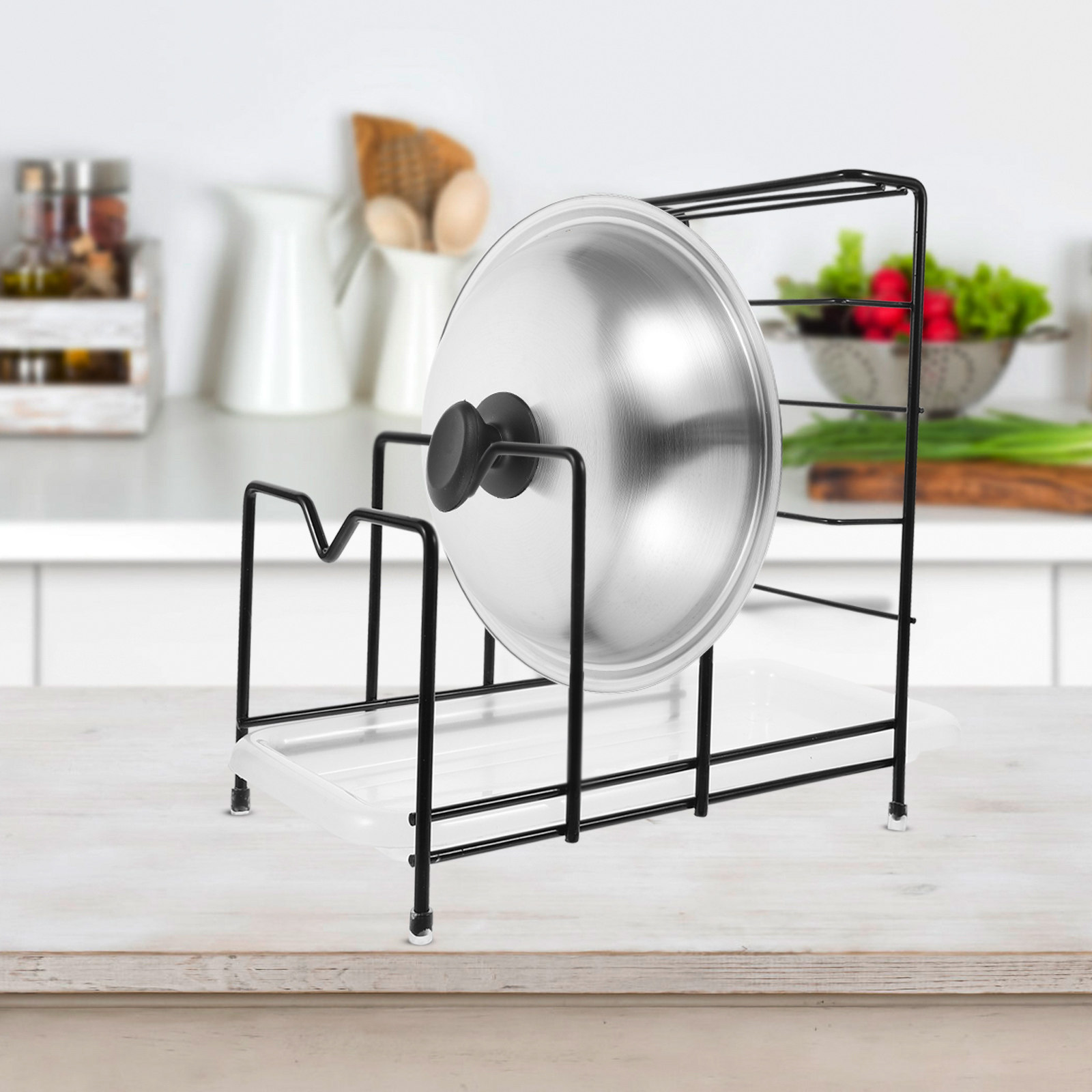 Organizer na pokrywki garnków, – Kitchen Cabinet Baking Organizer recenzja i cena